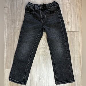 Toddler 4T Faded Black wash straight leg jeans.
